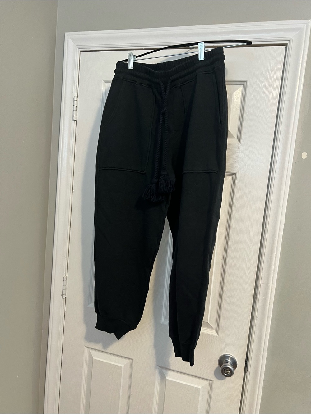 Ulla Johnson Charcoal Gray/black Drawstring Joggers NWT size L